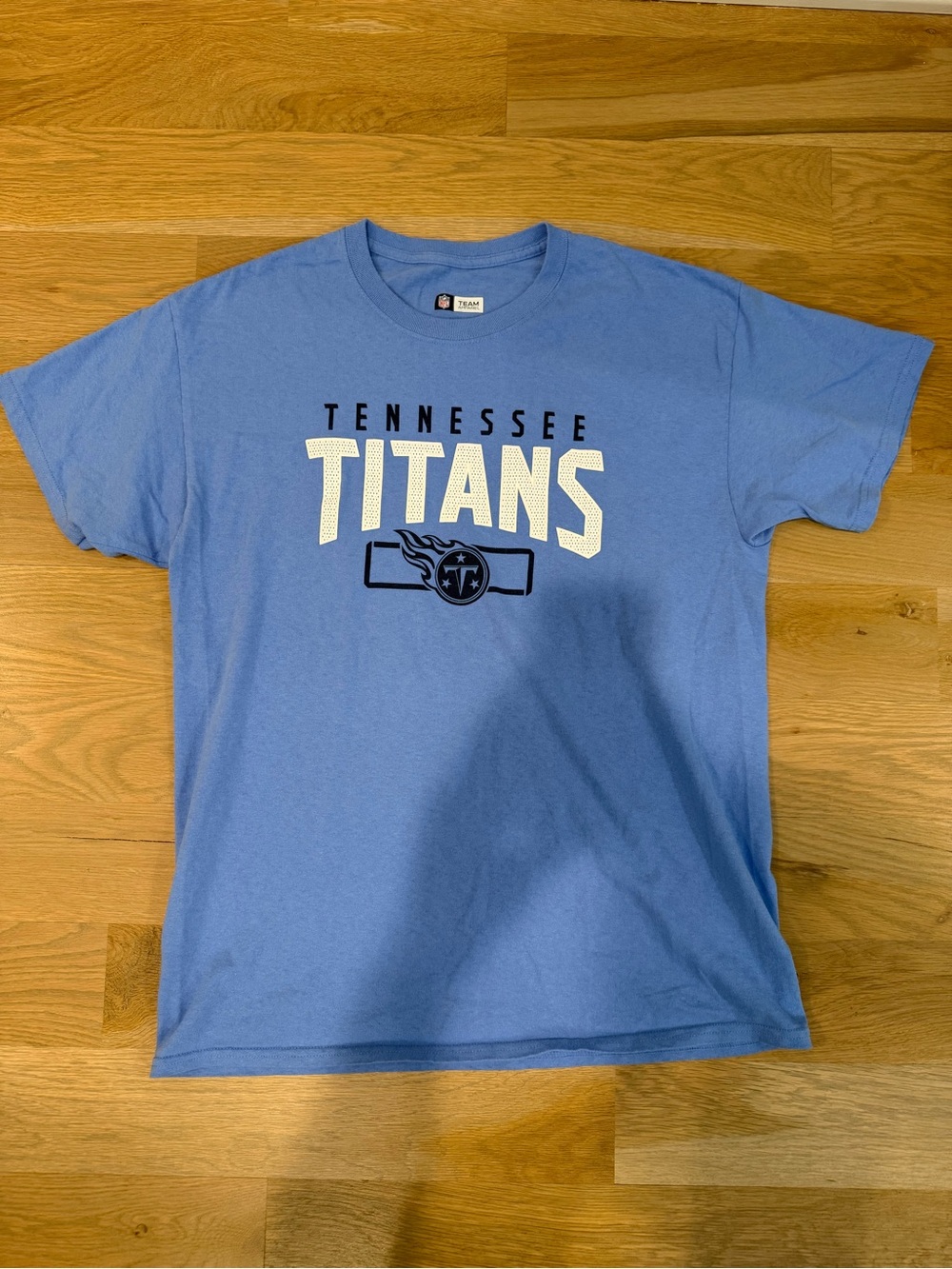 NFL Tennessee Titans Light Blue Short Sleeve Tee with White & Navy Logo